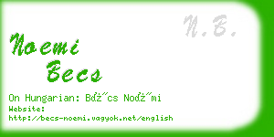 noemi becs business card